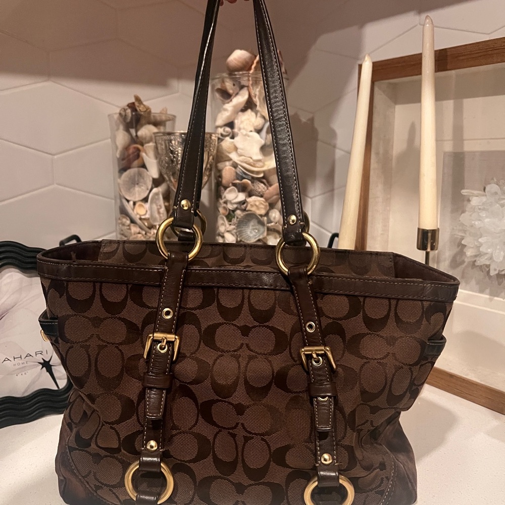 Coach Brown Signature Shoulder Bag SOLD